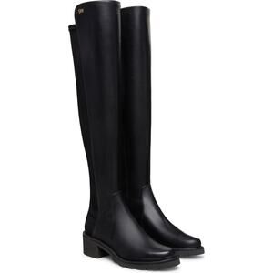 NWT Stuart Weitzman Alina Black Over The Knee Leather 5050 Boots Size 9